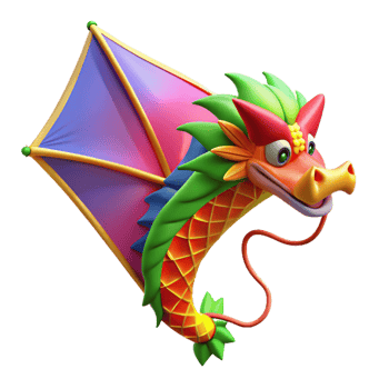 3D Cartoon Dragon Illustration with Wings png