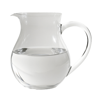 Elegant water pitcher isolated glass png