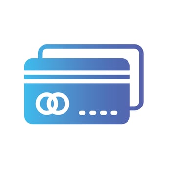 credit card Flat Gradient Icon White Background vector