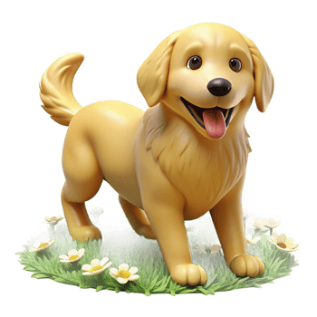 Cute Cartoon Dog in Grass png