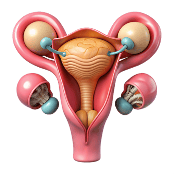 Female Reproductive System 3D Illustration png