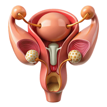 3D Female Reproductive System Illustration png