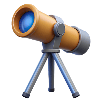 3D Telescope on Tripod png