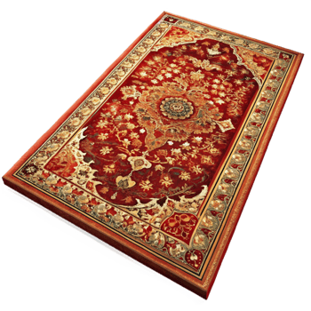 Red and Gold Ornate Rug png