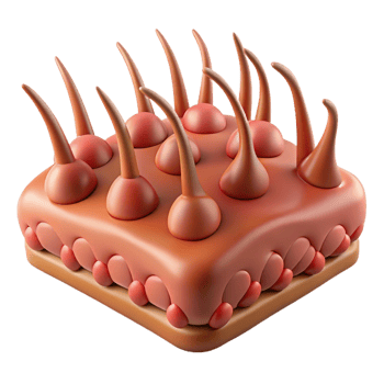 Isometric Render of Brown Spiky Abstract Shapes png