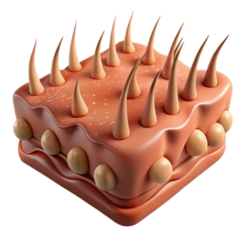 3D Render of Human Skin Texture png