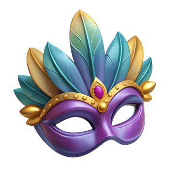Purple and Gold Masquerade Mask png