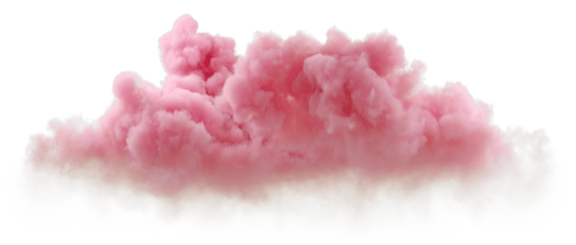 Pastel pink soft clouds cutout backgrounds 3d render png