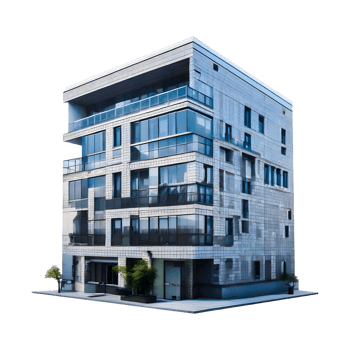 a building with balconies and balconies png