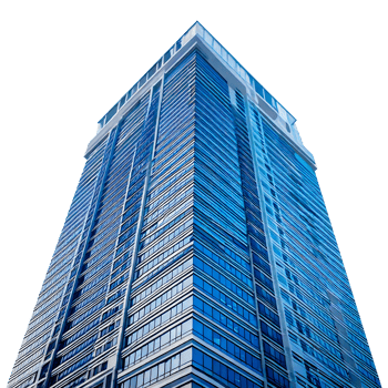 a tall building with blue windows png
