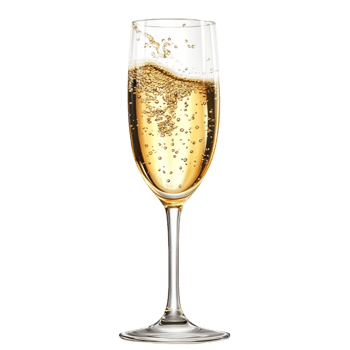 A glass of champagn a transparent background png