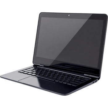 Black laptop with a black screen png