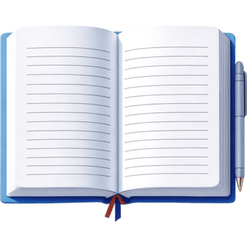 Book page with a pen png