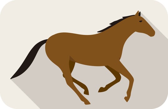 animal horse series flat icon, running, vector
