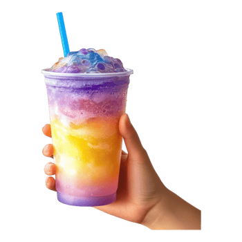 Refreshing Iced Bubble Tea in Hand for Summer Vibes on Transparent Background png