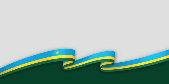 3d ribbon with national flag Rwanda isolated on white background vector