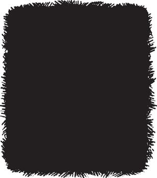 Black square. Painted grunge texture. Brush, smear, stains on white background. Design Element. vector