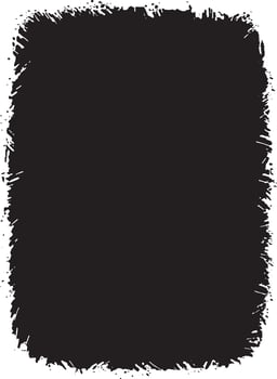 Black square. Painted grunge texture. Brush, smear, stains on white background. Design Element. vector