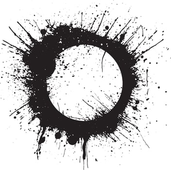 Brush stroke circle texture. Isolated on white background. illustration vector