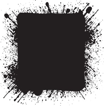 Brush stroke square texture. Isolated on white background. vector
