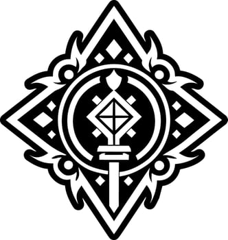 Dorje symbol solid style icon vector