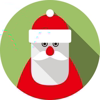 Santa Claus flat icon, vector