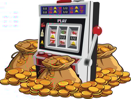 Burlap sack overflowing with gold coins representing wealth and treasure vector