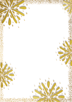 Gold fireworks frame with a Transparent background png