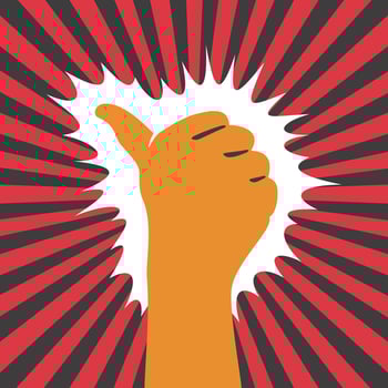 Man thumbs up, Okay, Good flat design, illustration vector
