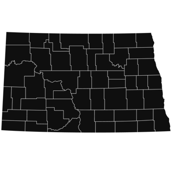North Dakota State County map png
