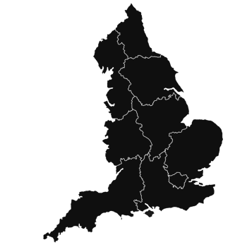England administrative map, silhouette map png