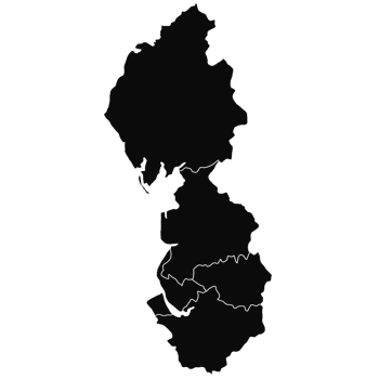 Silhouette North West map England png