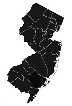 New jersey black silhouette map png