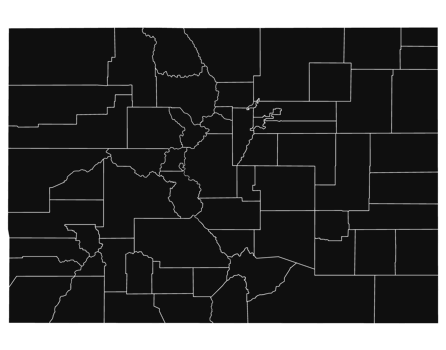 Detailed map of Colorado png