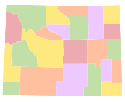 Colorado map with state borders png