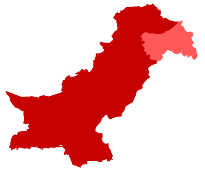 Red map of pakistan png