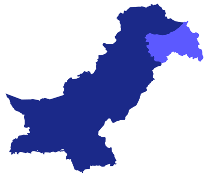 Pakistan map with pok, silhouette map png
