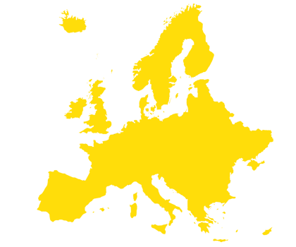 Europe continent yellow map png