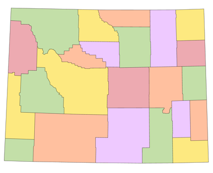 Colorado county map png