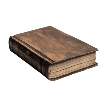 Vintage Wooden Book Jacket Design on Transparent Background png