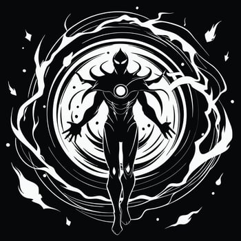A Super Dark Energy Warrior vector