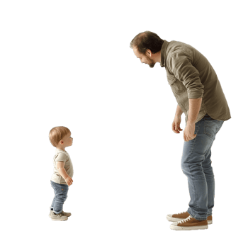 Worried parent watching their child take their first steps, conveying emotion and parental concern png