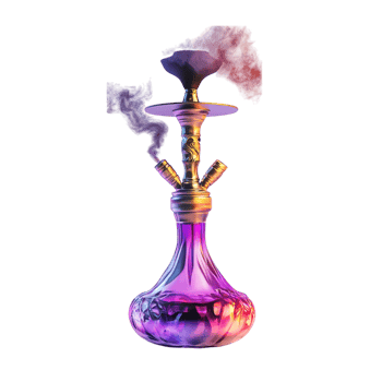Hookah Shisha Wasserpfeife with smoke png