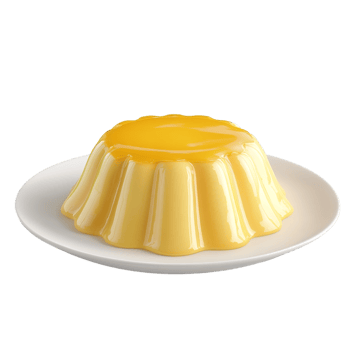 Custard Pudding on transparent background png
