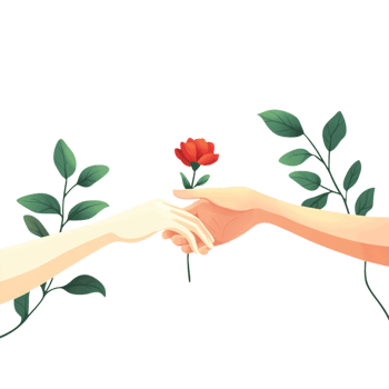Beautiful Friendship Day Card with Holding Hands png