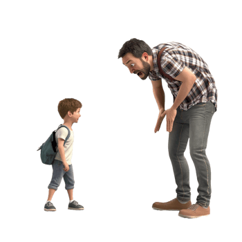 Worried parent watching their child take their first steps, conveying emotion and parental concern png