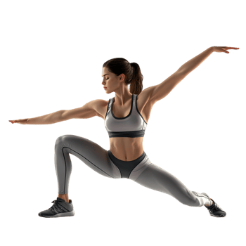 Athlete Woman Pose on transparent background png