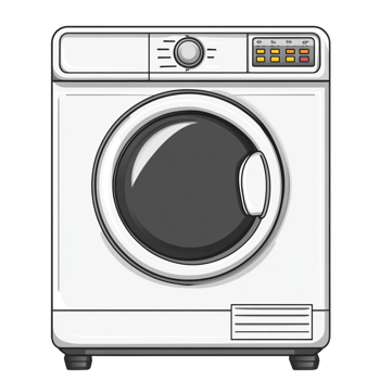 Dryer Vector Clipart on transparent background png