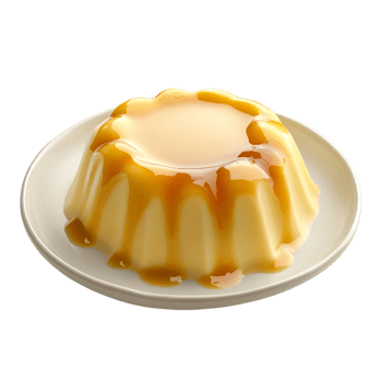 Custard Pudding on transparent background png