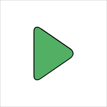 A green play button on a white background vector